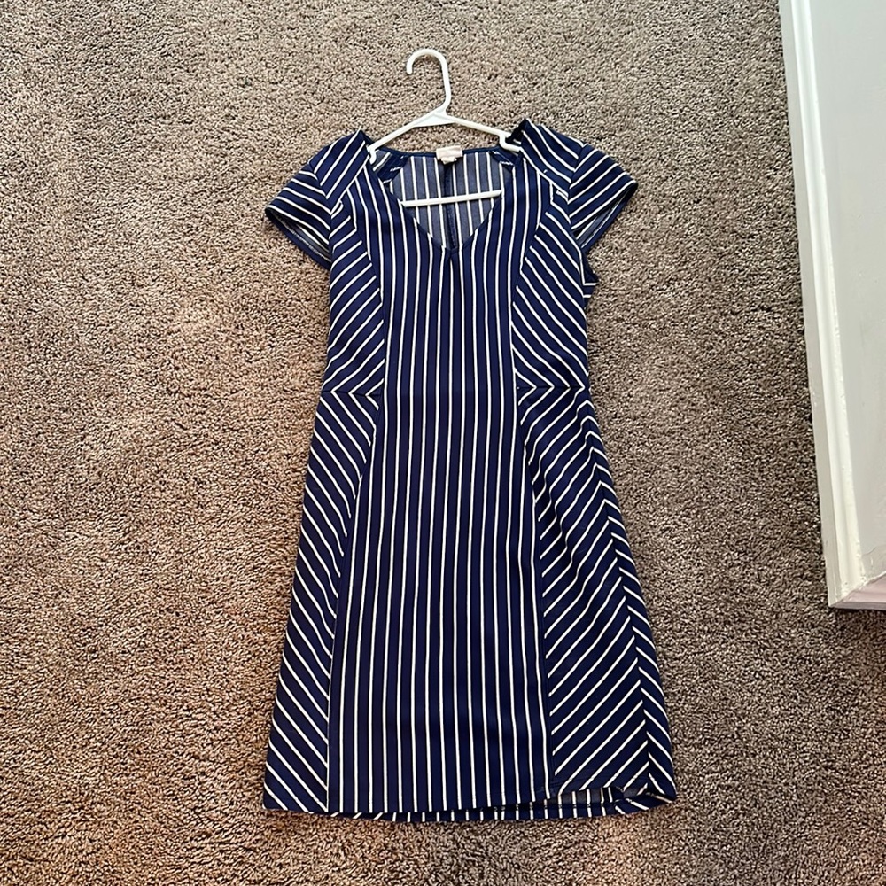 Navy and white striped mini dress from Target